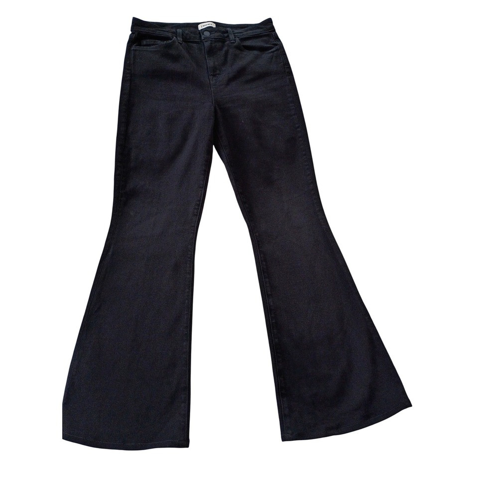 L'AGENCE SERA NWOT High Rise Bootcut Jeans Saturated‎ Black 30x30 Flare USA $298 - Picture 2 of 12